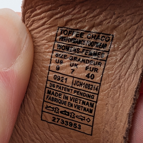 Chaco Wayfarer Slide Leather Cross-Strap Sandal | Size 9 | Toffee Brown Summer - Picture 9 of 17